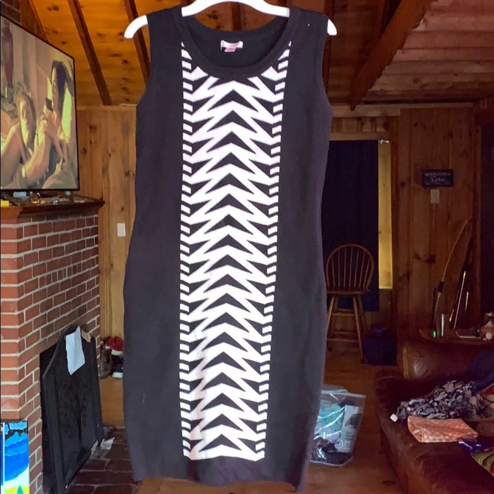 Black knit dress